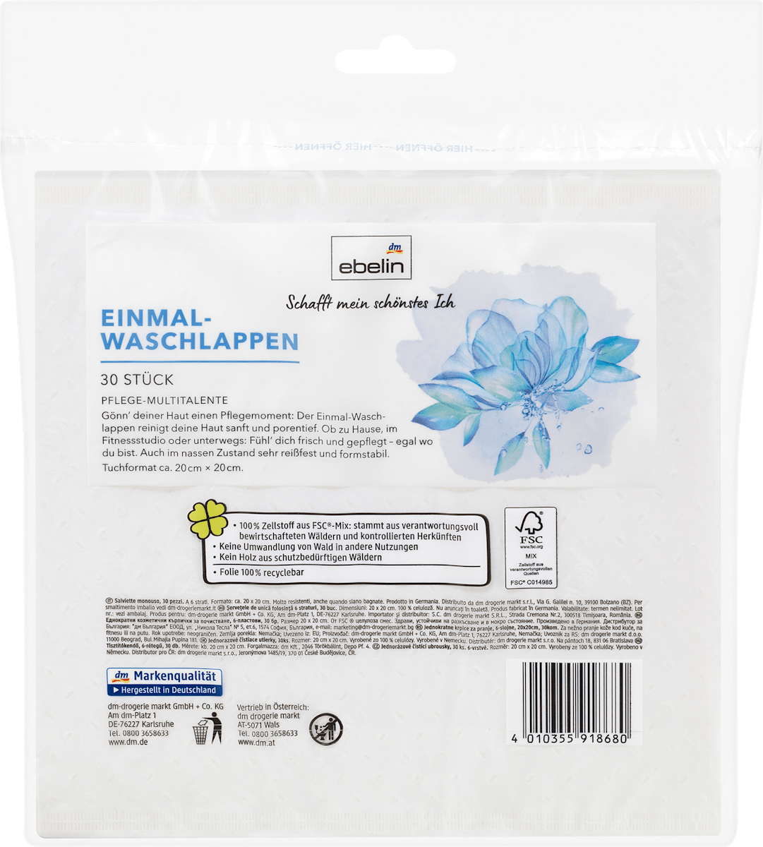 ebelin Disposable Washcloths 30 pcs