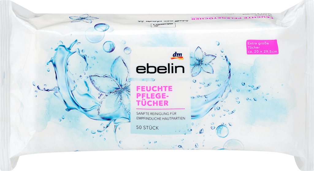 ebelin Moist Care Wipes, 50 pcs