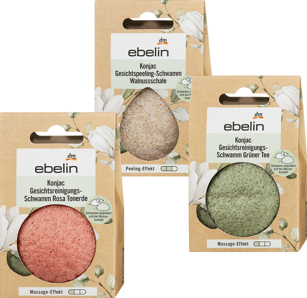 ebelin Konjac Facial Cleansing Sponge, 1 pc