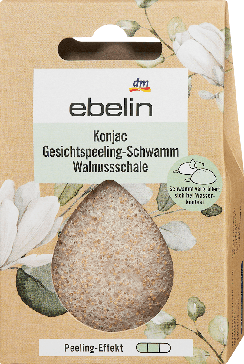 ebelin Konjac Facial Cleansing Sponge, 1 pc
