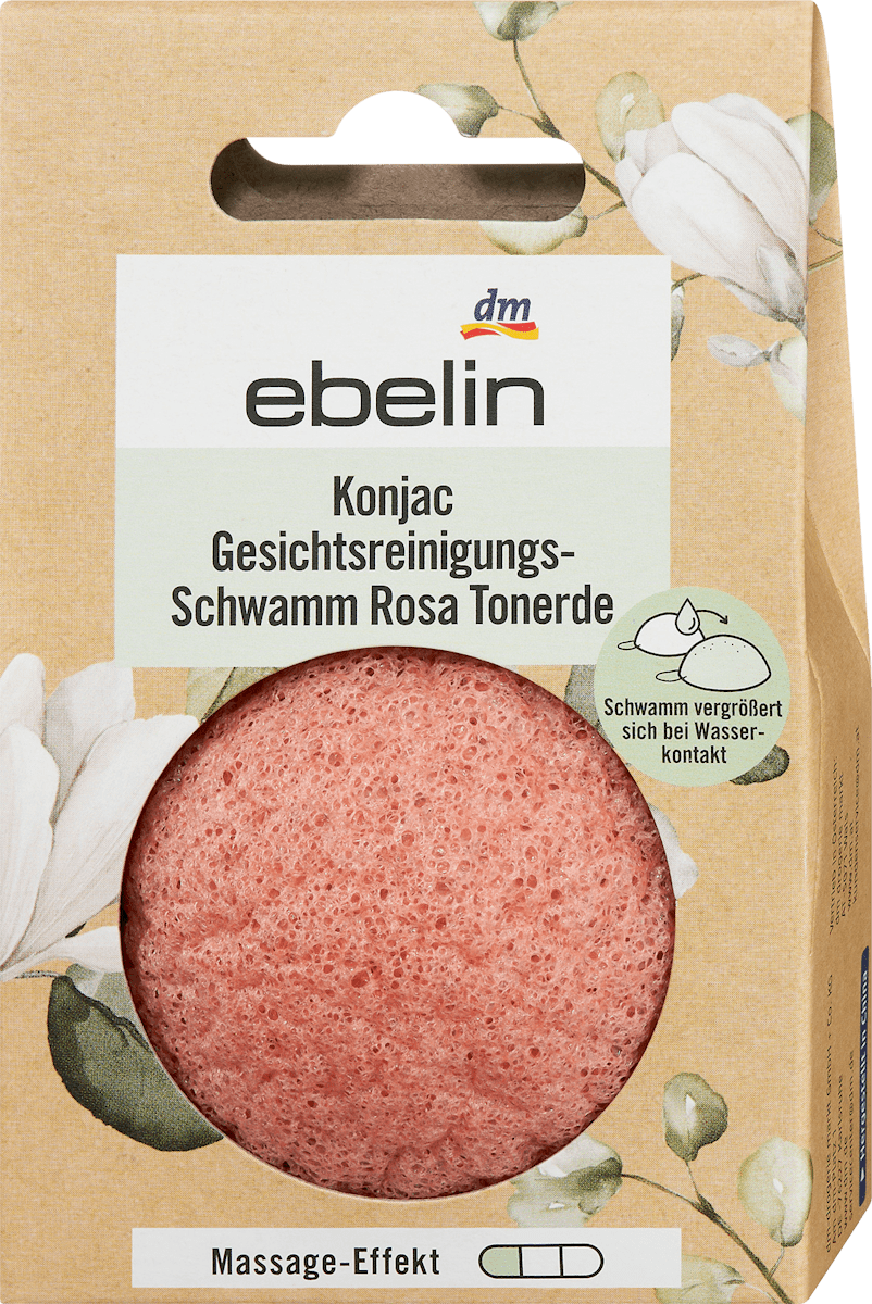 ebelin Konjac Facial Cleansing Sponge, 1 pc