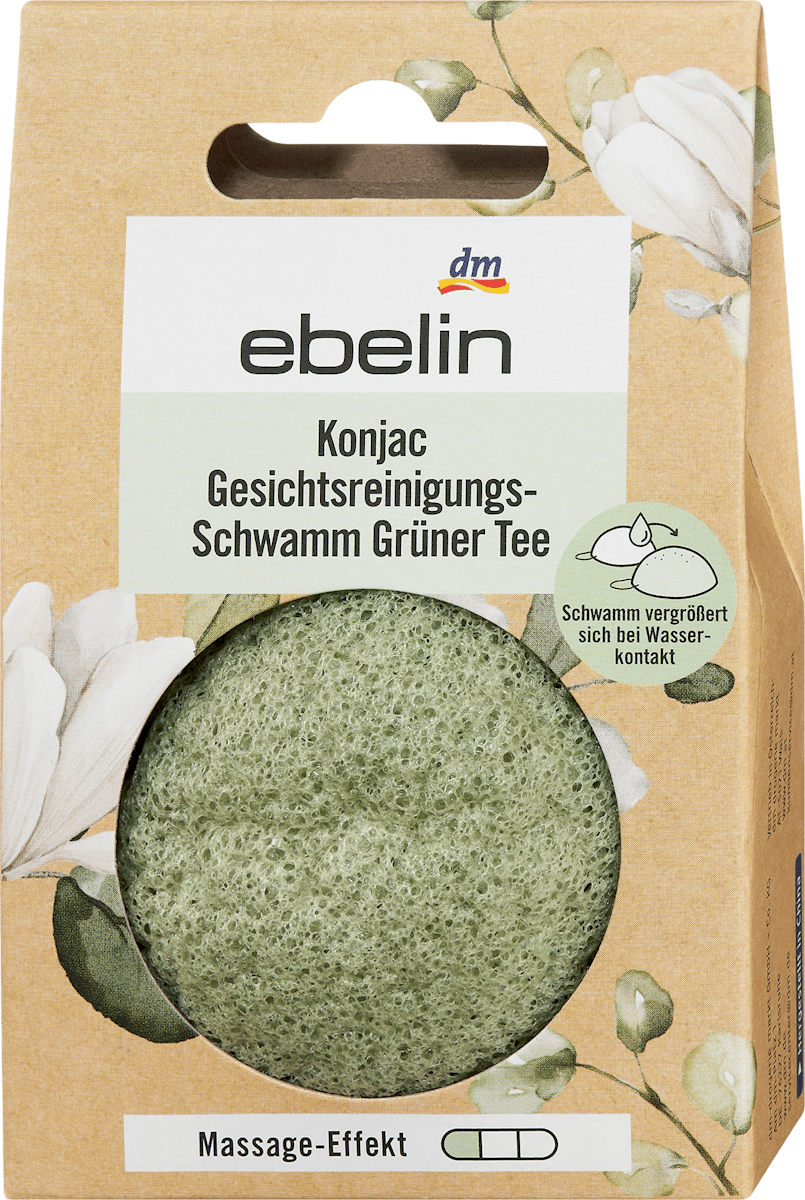 ebelin Konjac Facial Cleansing Sponge, 1 pc