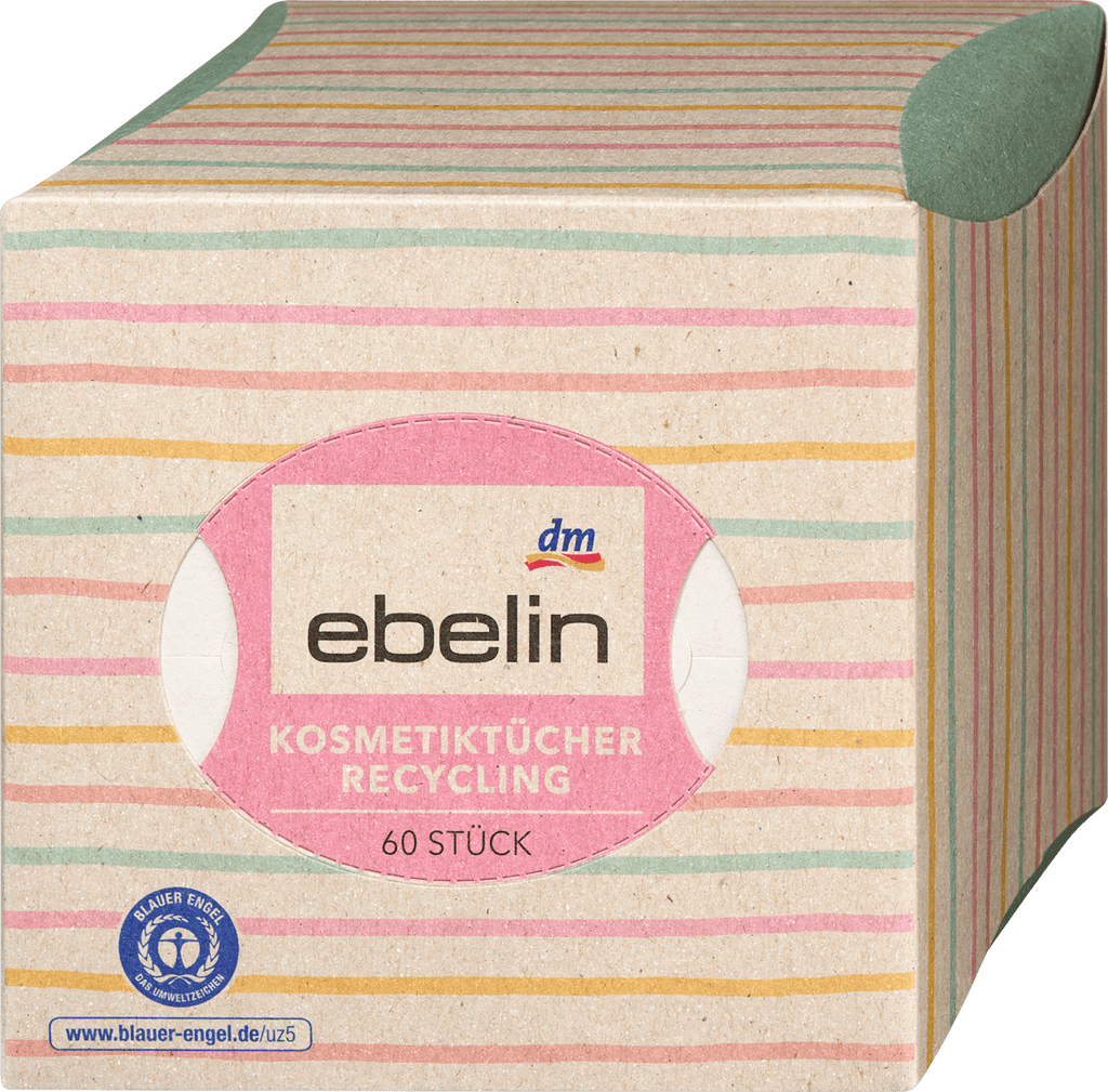 ebelin Recycled Facial Tissues 3-ply, 60 pcs