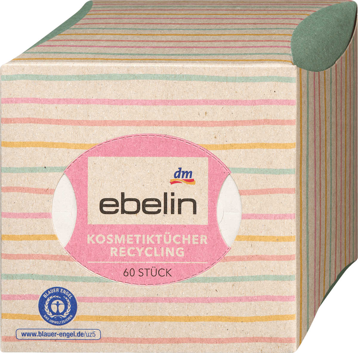 ebelin Recycled Facial Tissues 3-ply, 60 pcs