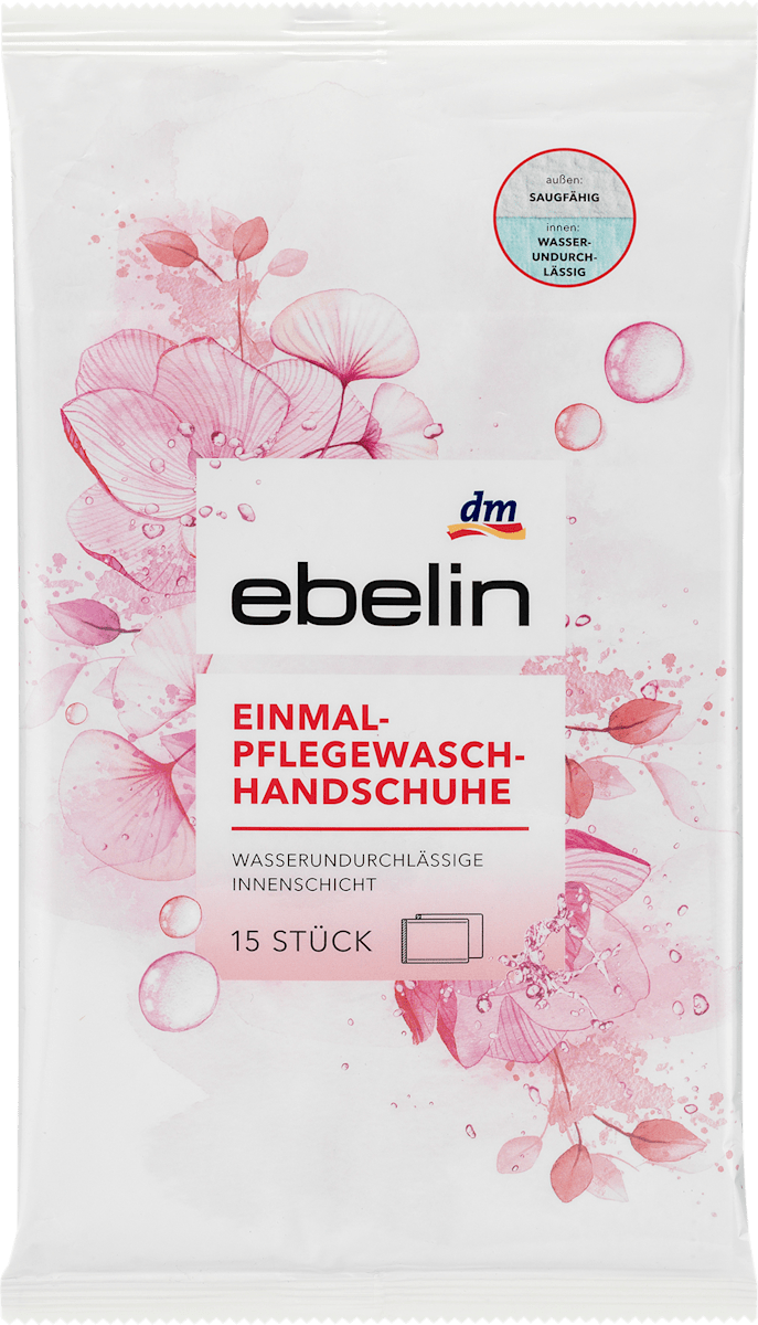 ebelin Disposable Care Washing Gloves 15 pcs