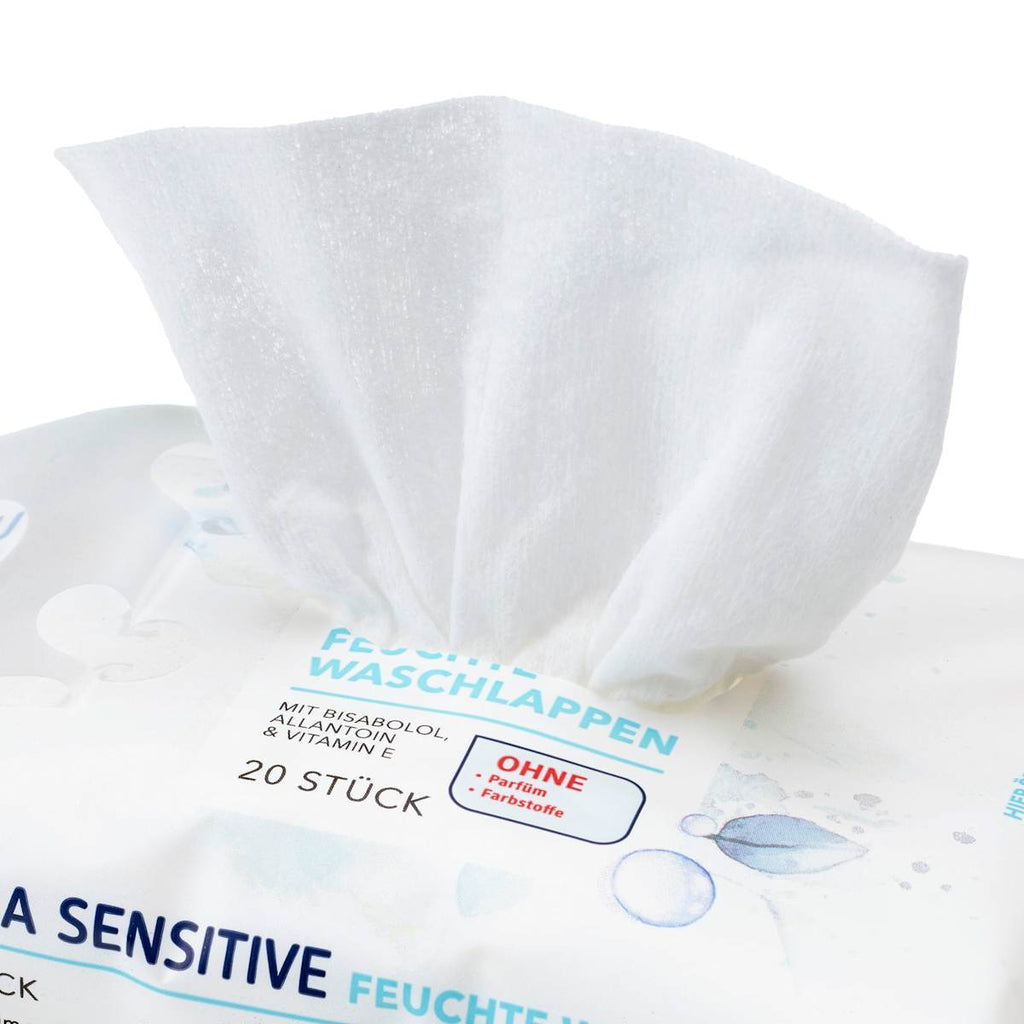 ebelin Wet Washcloths Ultra Sensitive, 20 pcs