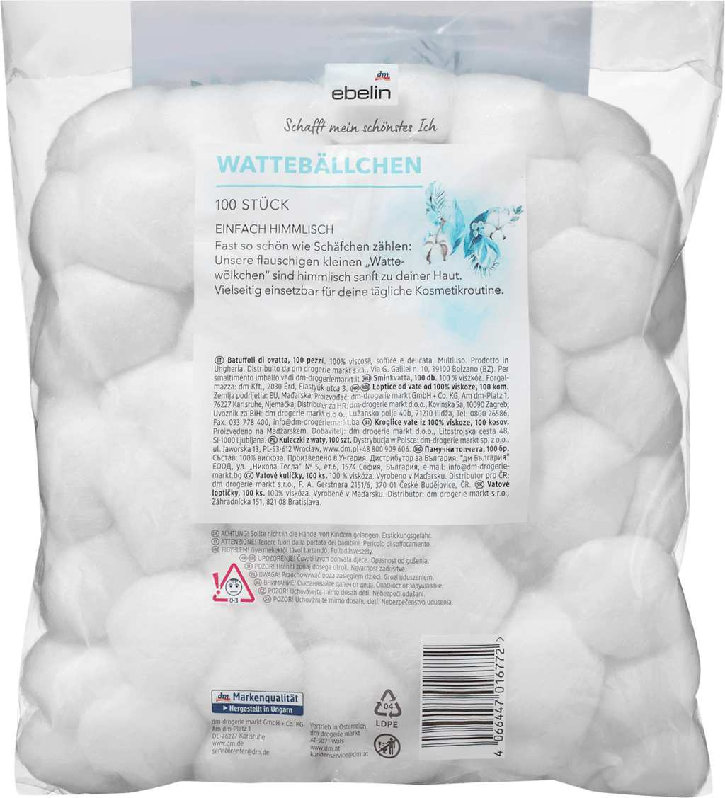 ebelin Cotton Balls 100 pcs