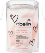ebelin Exfoliating Cotton Pads Hearts, 40 pcs