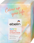 ebelin Cotton Buds Colourful, 200 pcs