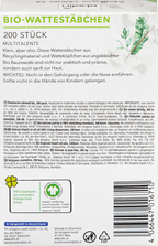 ebelin Organic Cotton Buds Recycled GOTS Certified, 200 pcs