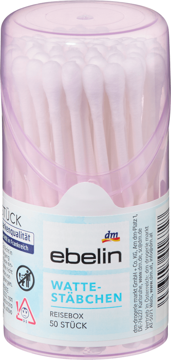 ebelin Cotton Buds Travel Size 50 pcs