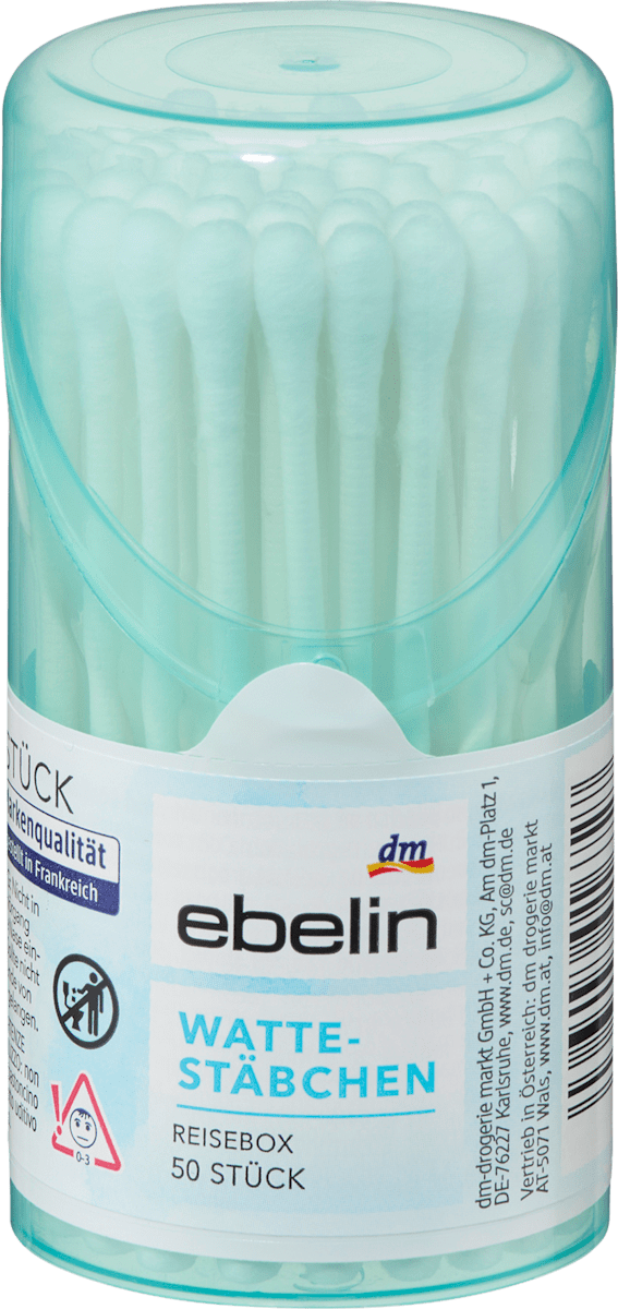 ebelin Cotton Buds Travel Size 50 pcs