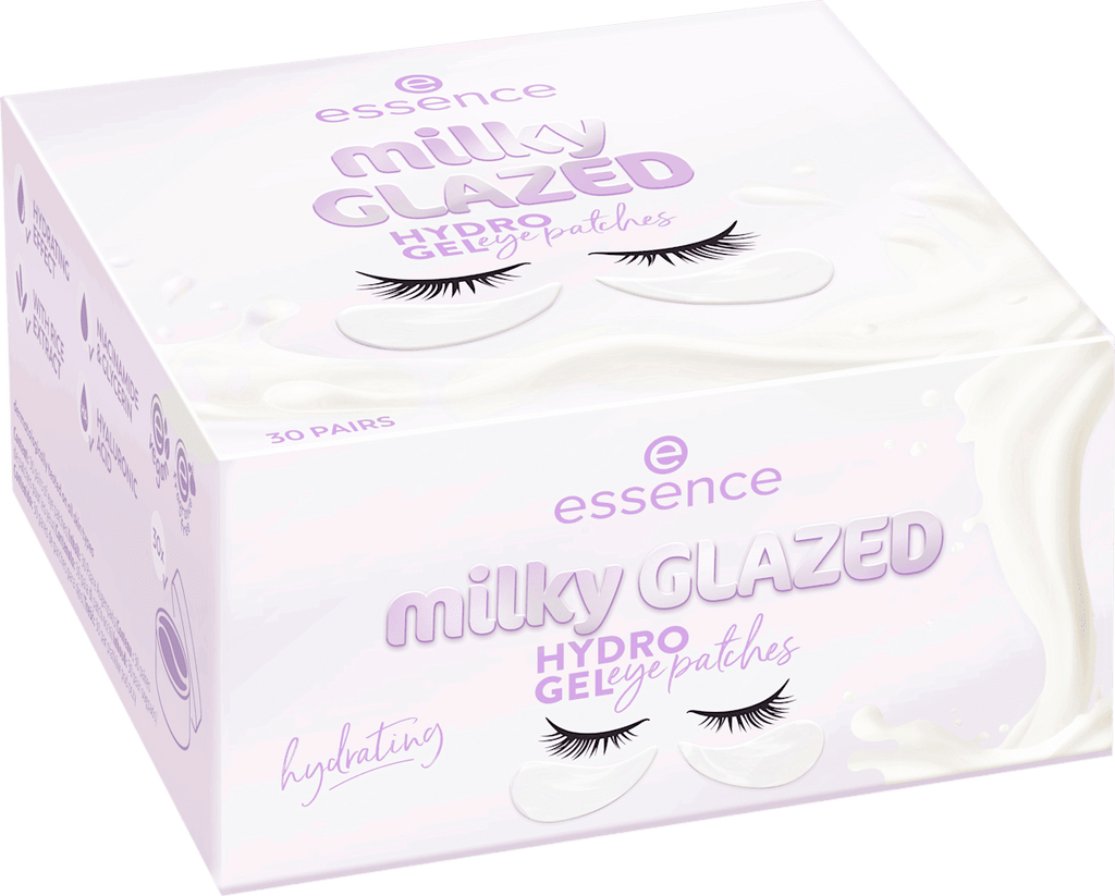 essence Eye Pads Milky Glazed Hydro Gel, 30 pairs, 60 pcs