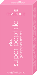 essence Gift Set The Super Peptide Glossy Lip Butter, 4 pcs