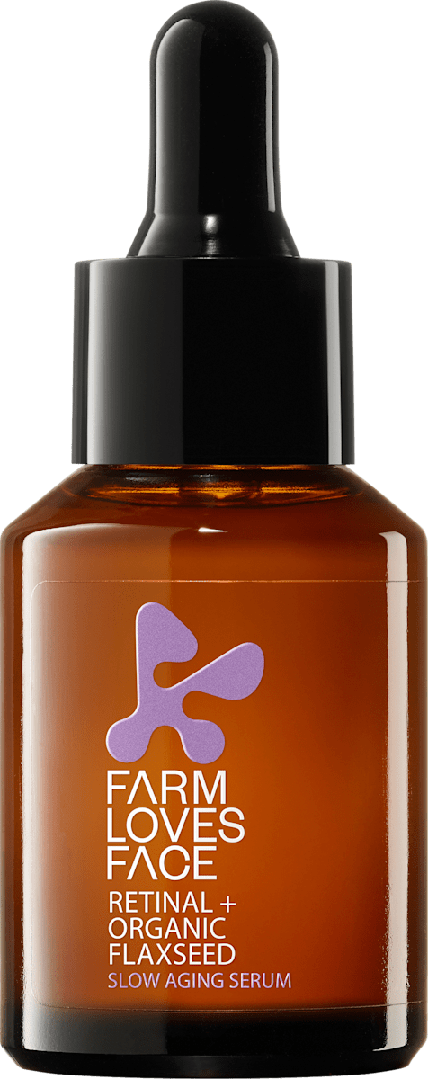 Farm Loves Face Slow Aging Serum with Retinal + Organic Flaxseed, 28 ml