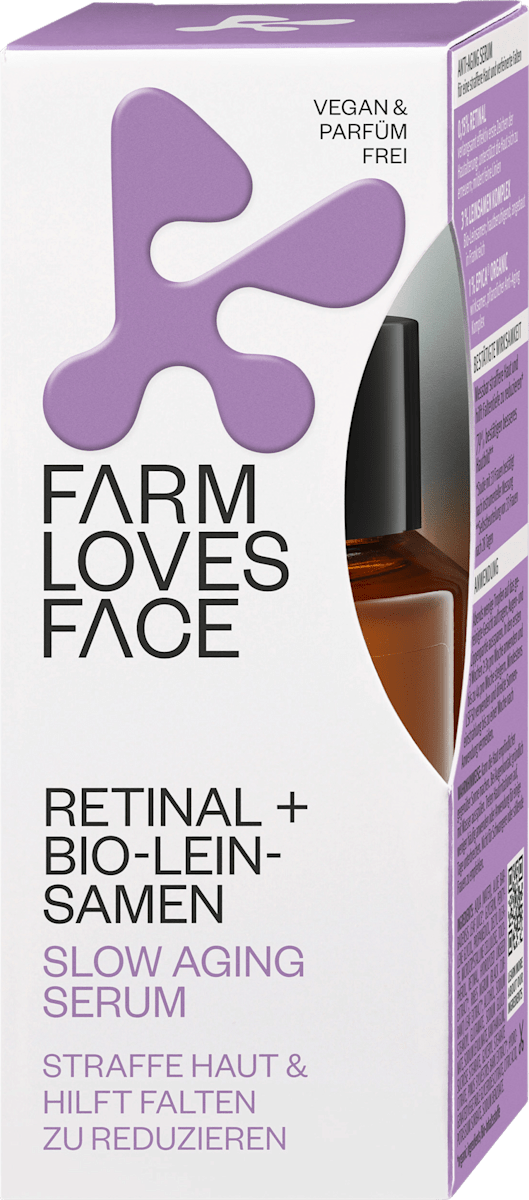 Farm Loves Face Slow Aging Serum with Retinal + Organic Flaxseed, 28 ml