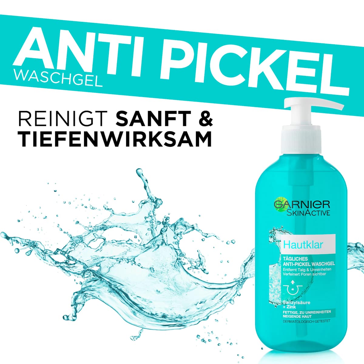 Garnier Skin Active Anti-Pimple Wash Gel Clear Skin, 200 ml