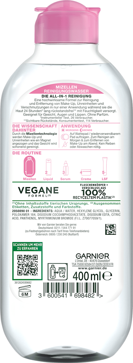 Garnier Skin Active Micellar Water Sensitive Skin All in 1, 400 ml