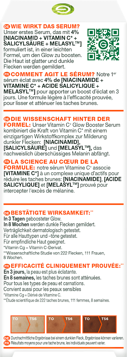 Garnier SkinActive Serum Glow Booster Vitamin C Anti-Dark-Spots, 30 ml