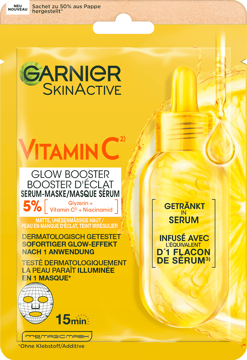 Garnier SkinActive Sheet Mask Vitamin C, 28 g