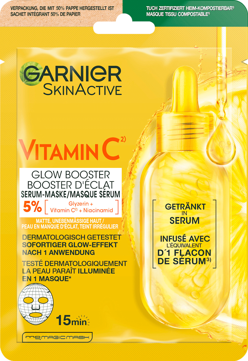 Garnier SkinActive Sheet Mask Vitamin C, 28 g