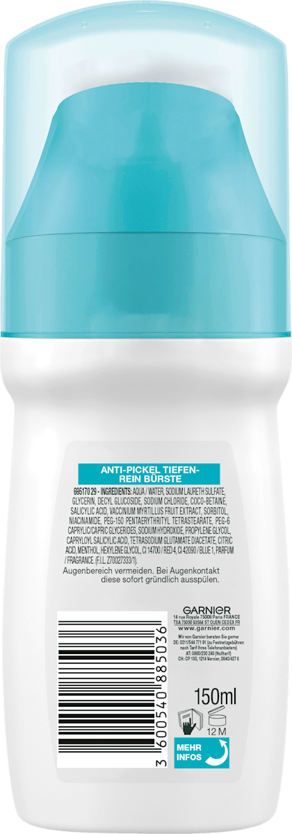 Garnier Skin Naturals Deep Cleansing Brush Pure Active 150 ml
