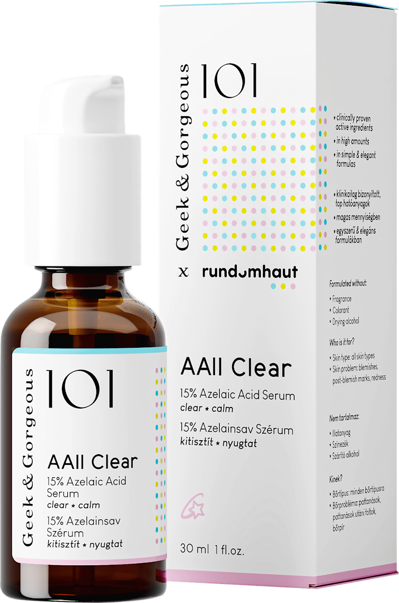 Geek&Gorgeous Face Serum 101 AAll Clear 15% Azelaic Acid, 30 ml