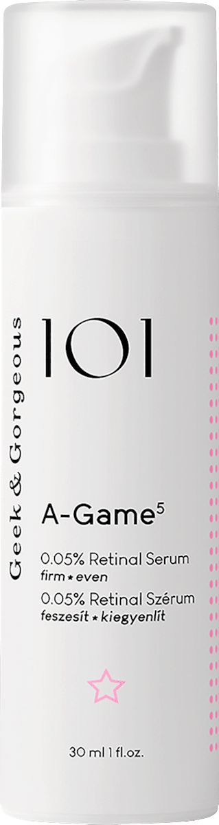 Geek&Gorgeous A-Game 5 Face Serum with 0.05% Retinal, 30 ml