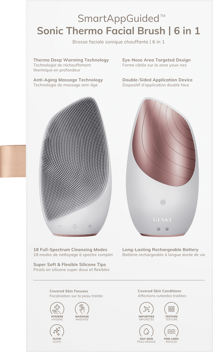 GESKE Sonic Thermo Facial Brush 6 in 1 Starlight, 1 pc