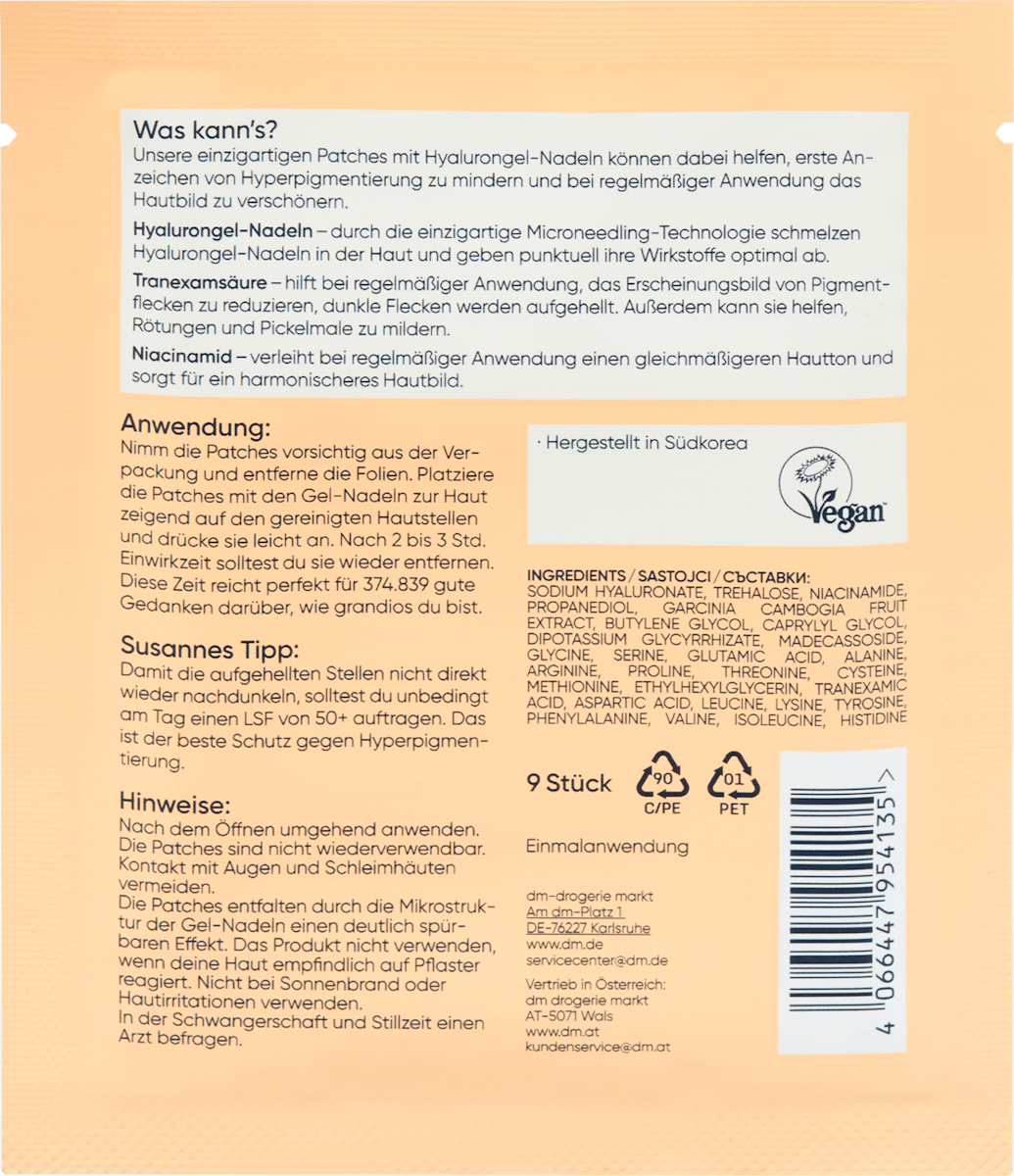 hautsache Patches Brightening Gel-Needle, 9 pcs