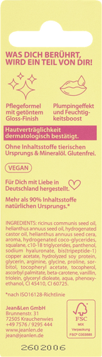 Jean&Len Lip Care Lip Treatment Pink Pillow, 10 ml