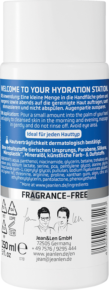 Jean&Len Toner Liquid Hydrating, 150 ml