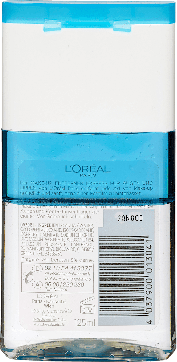L'ORÉAL PARiS Eye Make-up Remover Two-Phase, 125 ml
