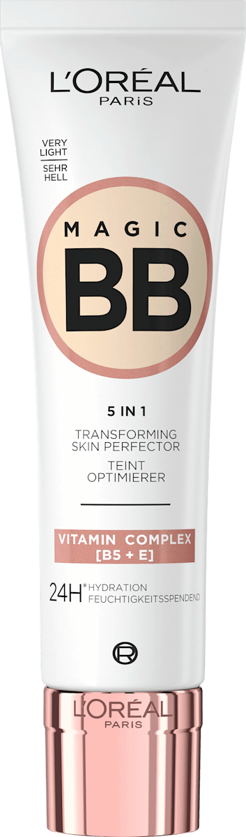 L'ORÉAL PARiS BB Cream 5in1, 24h Moisturizing, Very Light, SPF 11, 30 ml