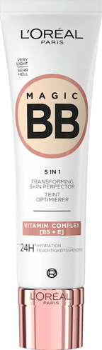 L'ORÉAL PARiS BB Cream 5in1, 24h Moisturizing, Very Light, SPF 11, 30 ml