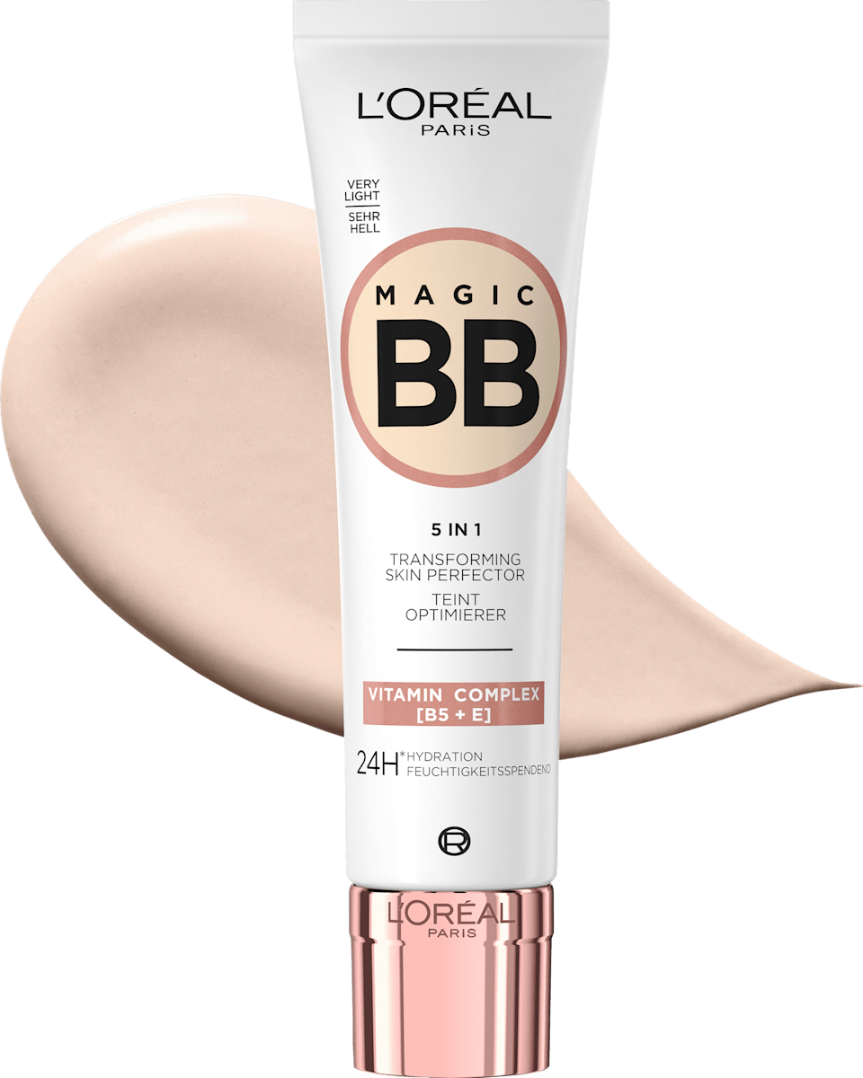 L'ORÉAL PARiS BB Cream 5in1, 24h Moisturizing, Very Light, SPF 11, 30 ml