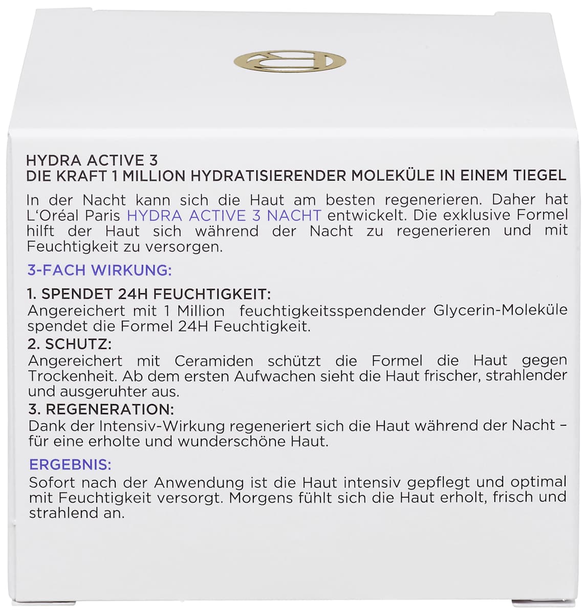 L'ORÉAL PARiS Night Cream Hydra Active 3, 50 ml