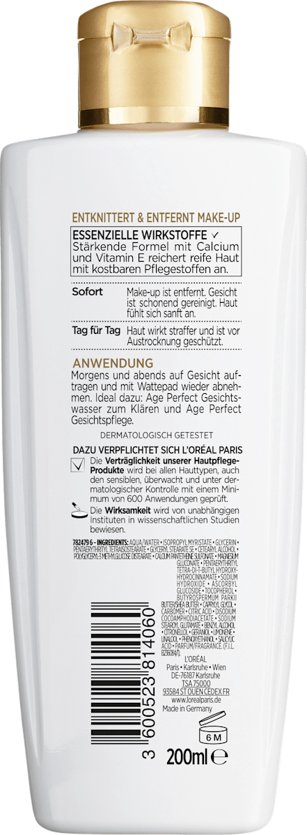 L'ORÉAL PARiS Age Perfect Cleansing Milk, 200 ml