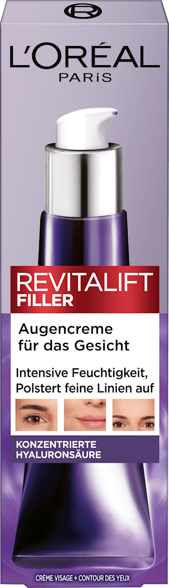 L'ORÉAL PARiS REVITALIFT Eye Cream + Face Revitalift Filler Hyaluronic Acid, 30 ml