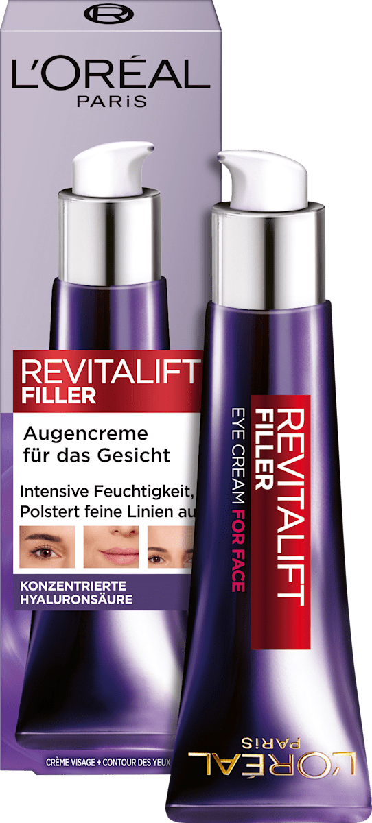 L'ORÉAL PARiS REVITALIFT Eye Cream + Face Revitalift Filler Hyaluronic Acid, 30 ml