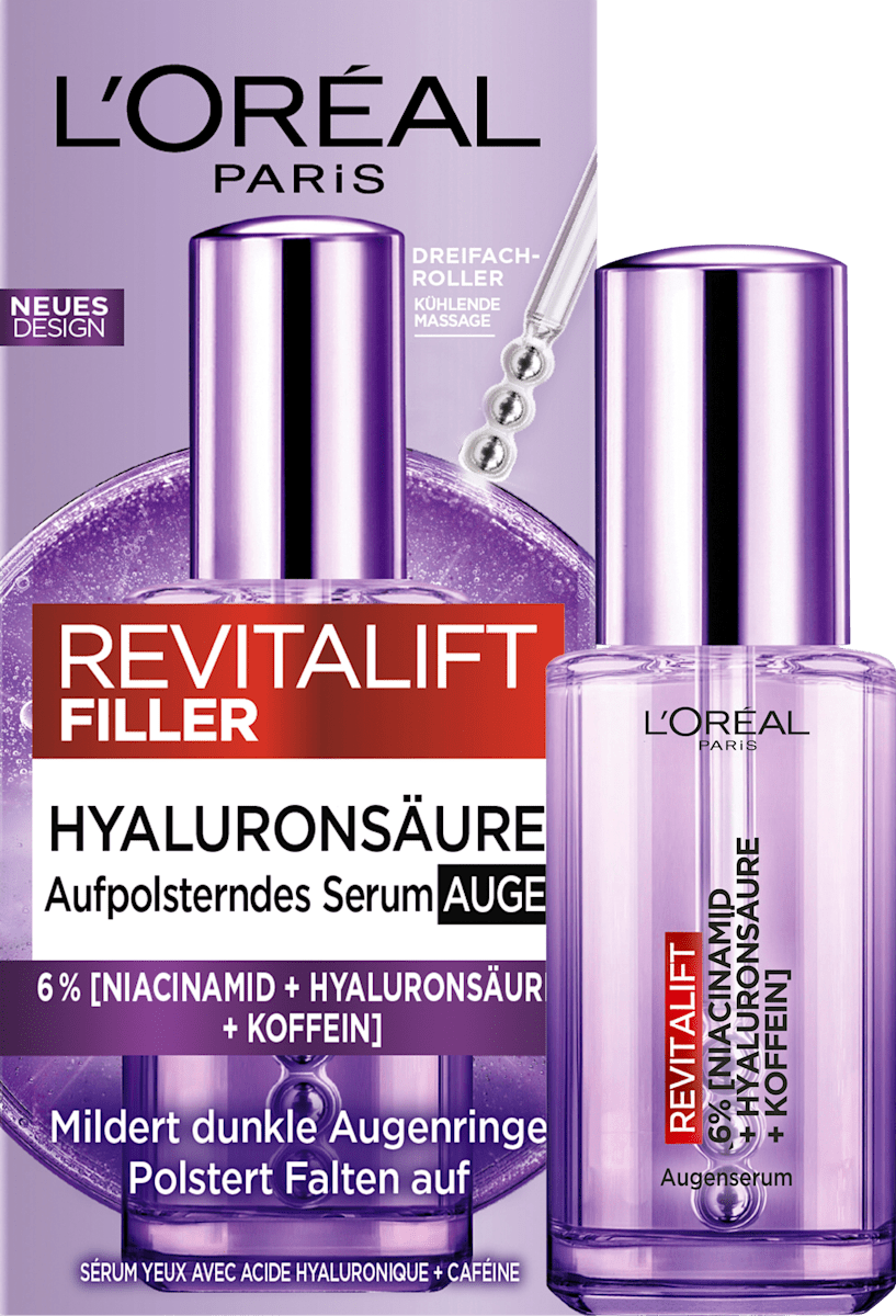 L'ORÉAL PARiS REVITALIFT Eye Serum Revitalift Filler Hyaluron + Caffeine, 20 ml