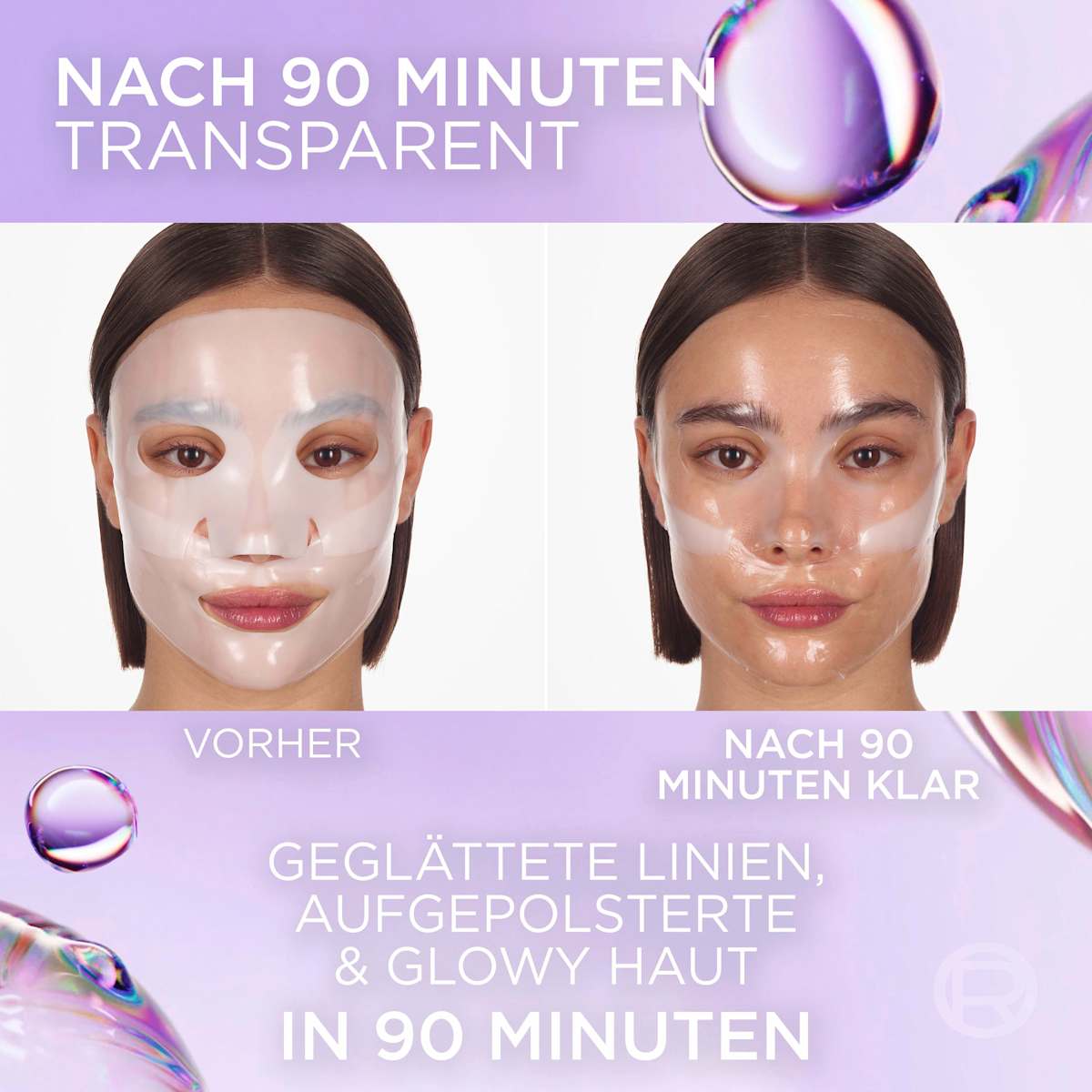 L'ORÉAL PARiS Revitalift Face Mask Glass Skin Hydrogel Glow Mask, 1 pc