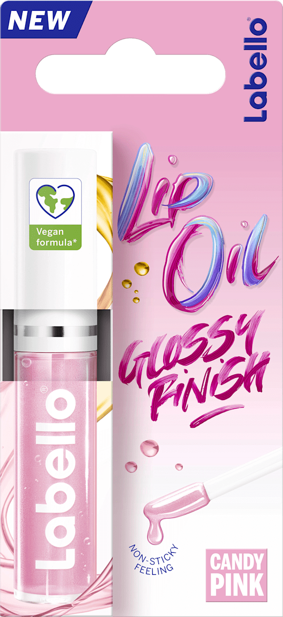 Labello Lip Oil Glossy Finish Candy Pink, 5.5 ml