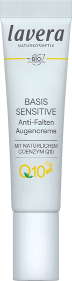 lavera NATURKOSMETIK Anti-Wrinkle Eye Cream Q10 Basis Sensitiv, 15 ml