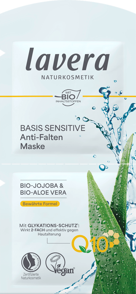 lavera NATURKOSMETIK Anti-Wrinkle Face Mask Basis Sensitiv (2x5 ml), 10 ml