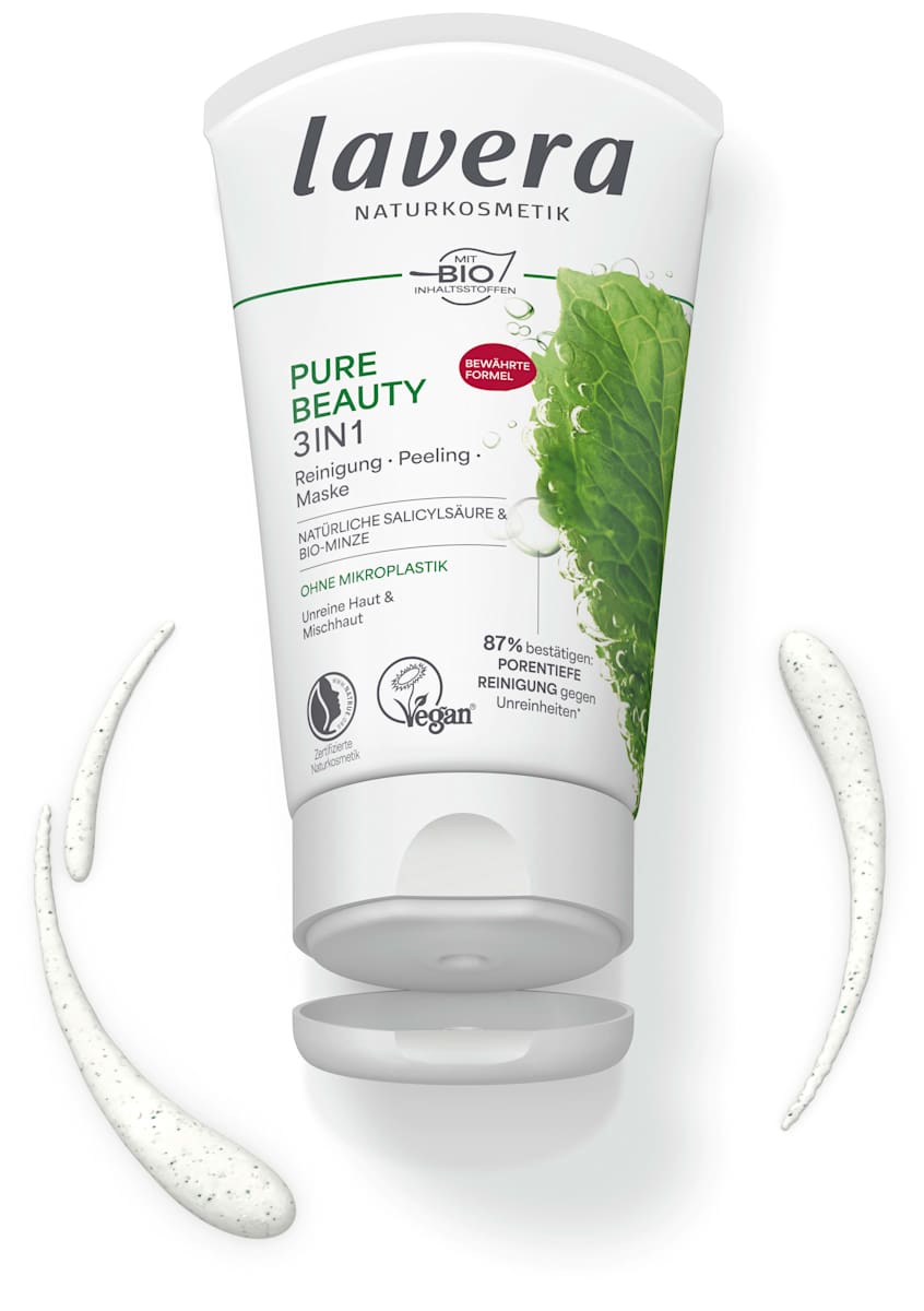 lavera NATURKOSMETIK Facial Cleanser 3in1 Pure Beauty, 125 ml