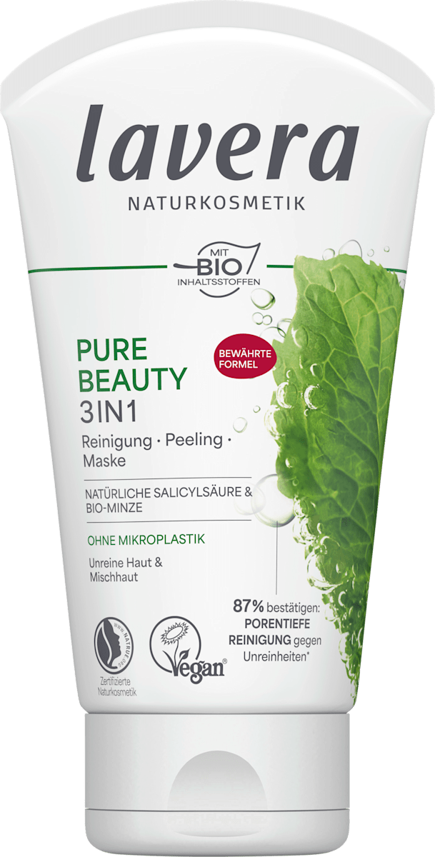 lavera NATURKOSMETIK Facial Cleanser 3in1 Pure Beauty, 125 ml