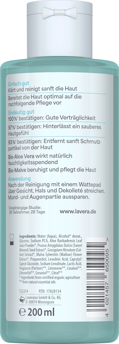 lavera Naturkosmetik Facial Toner Basis Sensitiv 200 ml