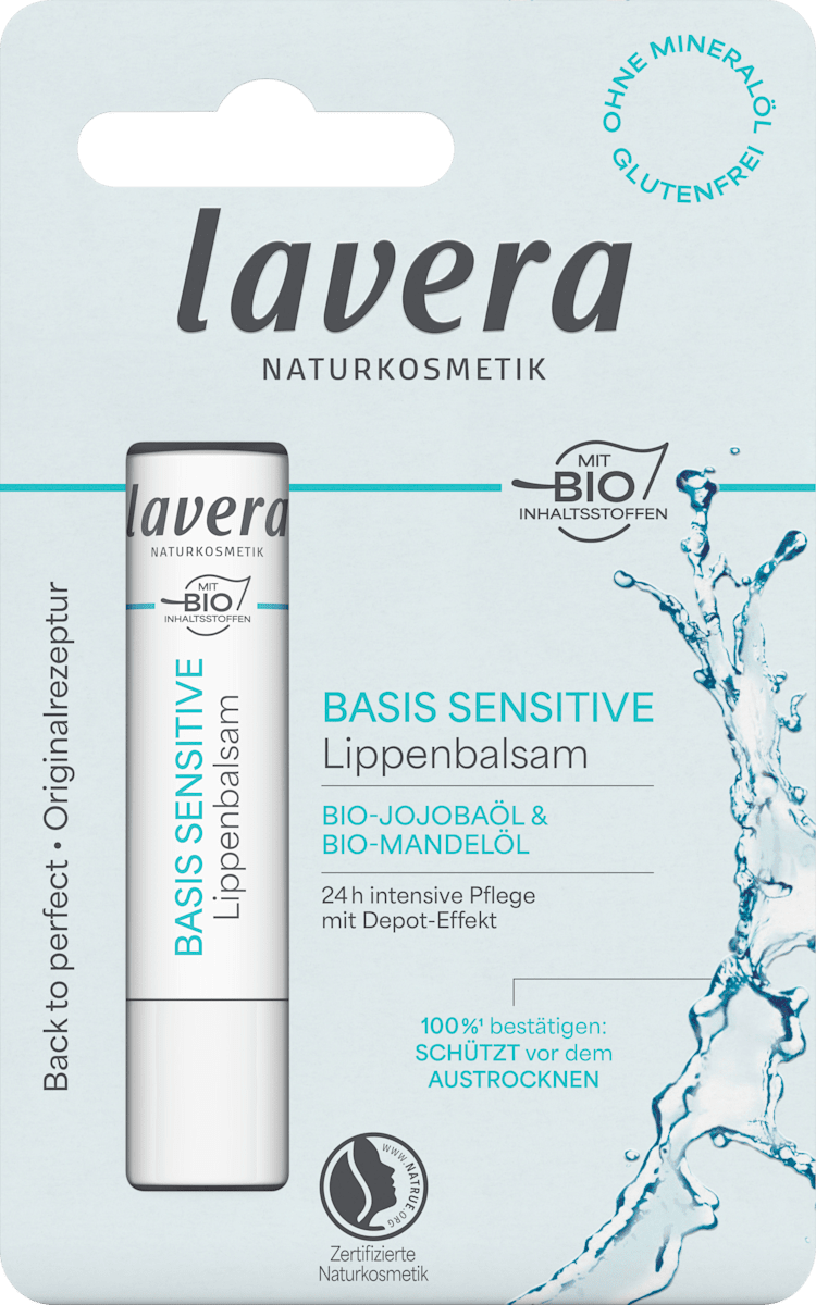 lavera NATURKOSMETIK Lip Balm Basis Sensitiv, 4.5 g