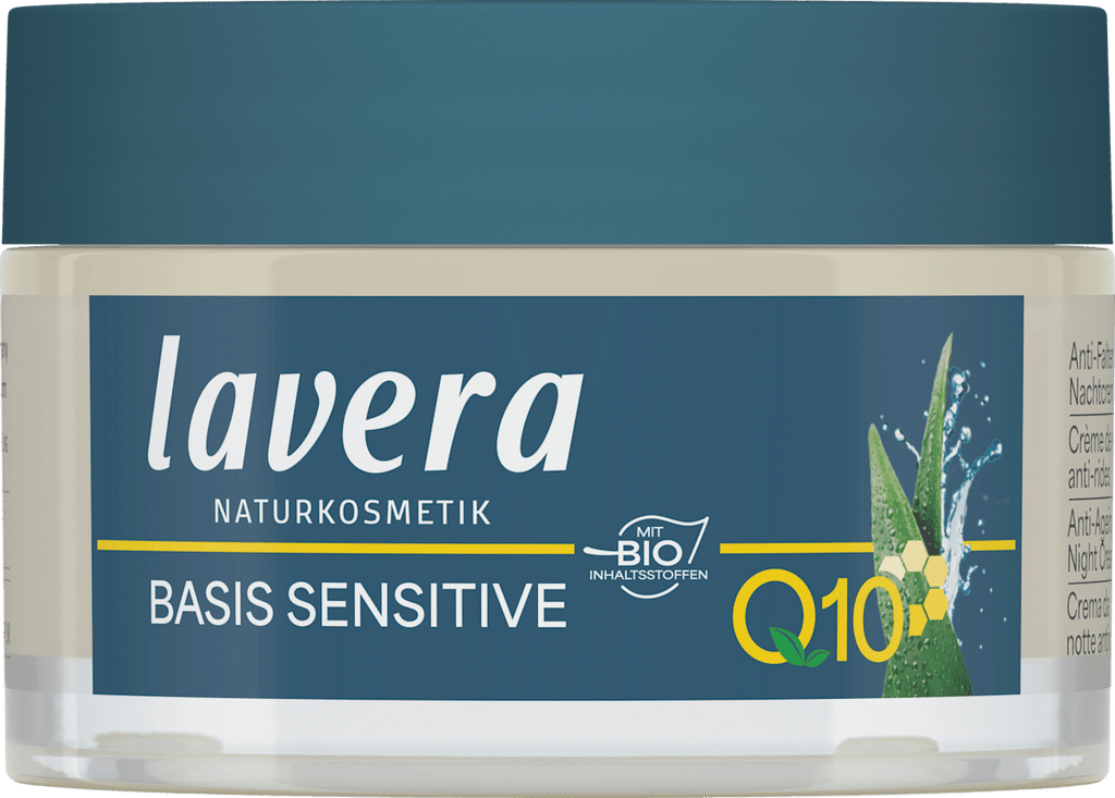 lavera NATURKOSMETIK Night Cream Anti-Wrinkle Q10 Basis Sensitiv, 50 ml